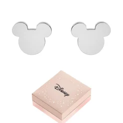 Boucles d'oreilles Fille Disney - B4085-ARGENT Mickey en acier inoxydable