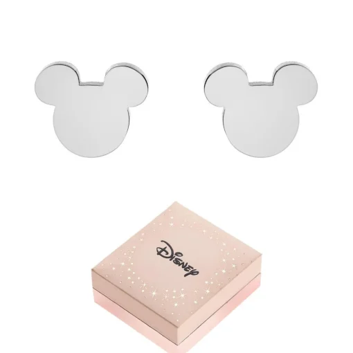 Boucles d'oreilles Fille Disney - B4085-ARGENT Mickey en acier inoxydable