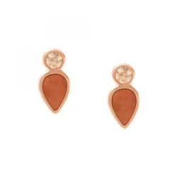 Boucles d'oreilles Fossil Bijoux VAL - JF03810791 Acier Doré rose