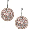 Boucles d'oreilles Fossil JF01737791 - Boucles d'oreilles Rondes Rosées