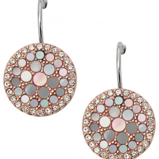 Boucles d'oreilles Fossil JF01737791 - Boucles d'oreilles Rondes Rosées