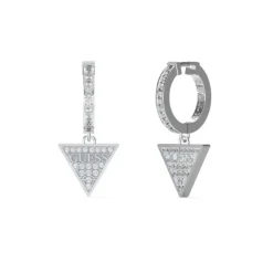 Boucles d'oreilles Guess Bijoux JUBE03135JWRH - HUGGIE ME Acier Argent