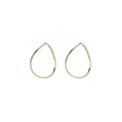 Boucles D'Oreilles Hoops I Did It Again Acier Doré Vague Extra Légères
