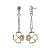 Boucles d'Oreilles Jourdan INANNA ADY001 - Boucles d'Oreilles Bicolore En Argent et Oxyde de Zirconium