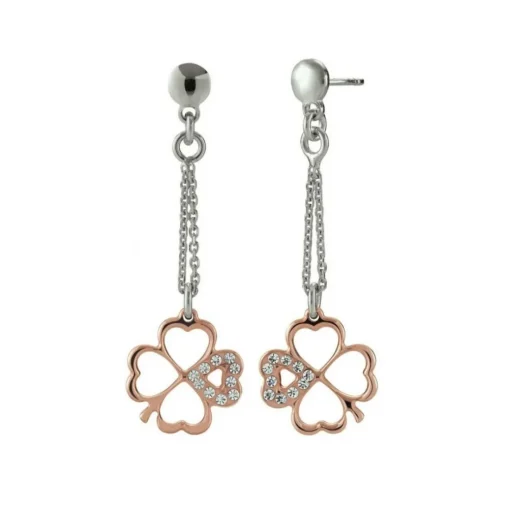 Boucles d'Oreilles Jourdan INANNA ADY001 - Boucles d'Oreilles Bicolore En Argent et Oxyde de Zirconium