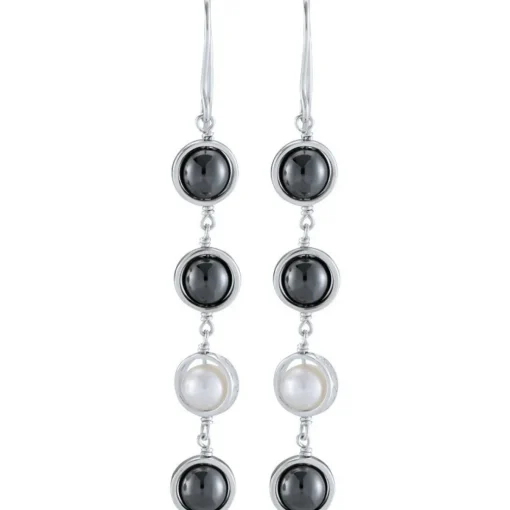 Boucles d'Oreilles Jourdan CERES AMK029 - Boucles d'Oreilles En Argent et Hematite
