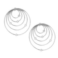 Boucles d'oreilles Les Interchangeables A59173 - Creoles Orbite GM Palladium