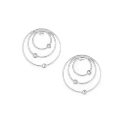 Boucles d'oreilles Les Interchangeables A59170 - Creoles Orbite Palladium