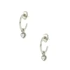 Boucles d'oreilles Les Interchangeables A59250 - Creoles Coeur PM Palladium