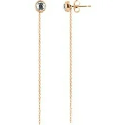 Boucles d'oreilles Les Interchangeables A56671 - Serti PM Or Rose Cristal