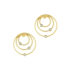 Boucles d'oreilles Les Interchangeables A59168 - Creoles Orbite Dorées