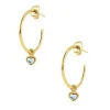 Boucles d'oreilles Les Interchangeables A59247 - Creoles Coeurs Dorées