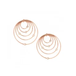 Boucles d'oreilles Les Interchangeables A59172 - Creoles Orbite GM Doré Rose