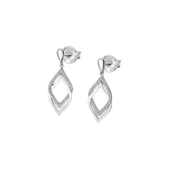 Boucles d'oreilles Lotus Silver Pure Essentiel LP1791-4-1 - Boucles d'oreilles Argent Deux Losanges 24mm