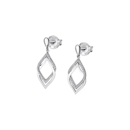 Boucles d'oreilles Lotus Silver Pure Essentiel LP1791-4-1 - Boucles d'oreilles Argent Deux Losanges 24mm