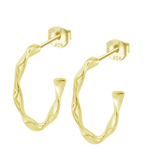 Boucles d'oreilles Lotus Silver Hoops - LP3781-4-4