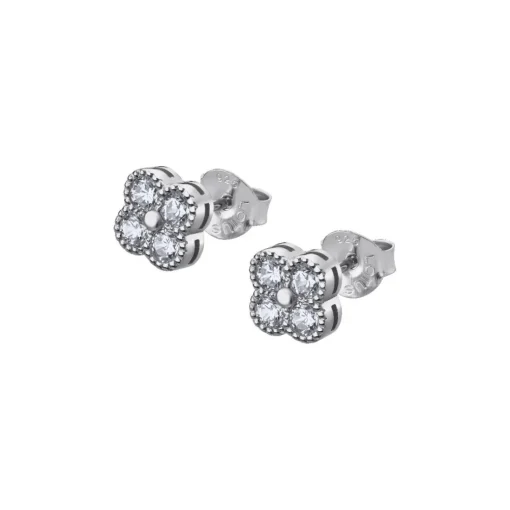 Boucles d'oreilles Lotus Silver PURE ESSENTIAL LP1612-4-1 - Boucles d'oreilles Trèfle et Zircon