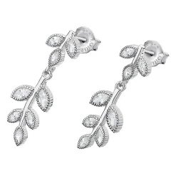 Boucles d'oreilles Lotus Silver Pure Essentiel LP1783-4-1 - Boucles d'oreilles Argent Feuilles