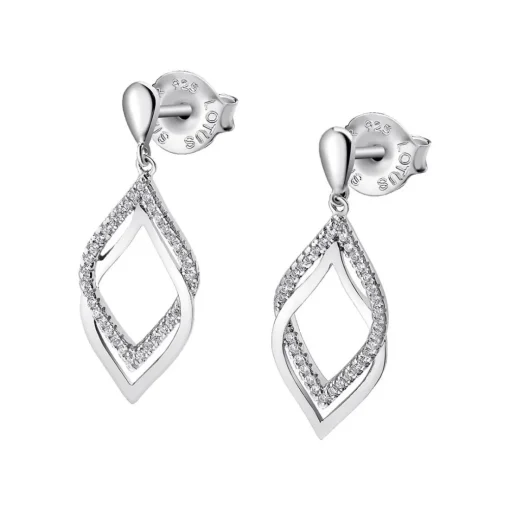 Boucles d'oreilles Lotus Silver Pure Essentiel LP1791-4-1 - Boucles d'oreilles Argent Deux Losanges 24mm