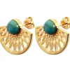 Boucles d'oreilles Mia Doré & Turquoise