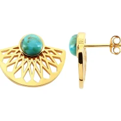 Boucles d'oreilles Mia Doré & Turquoise