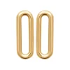 Boucles d'oreilles ovale femme plaqué or - Y5VWZ00