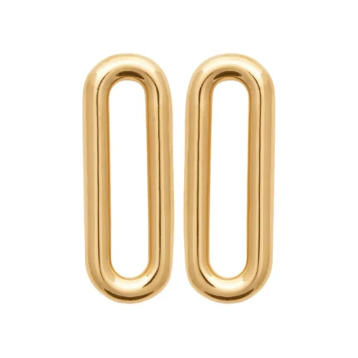 Boucles d'oreilles ovale femme plaqué or - Y5VWZ00