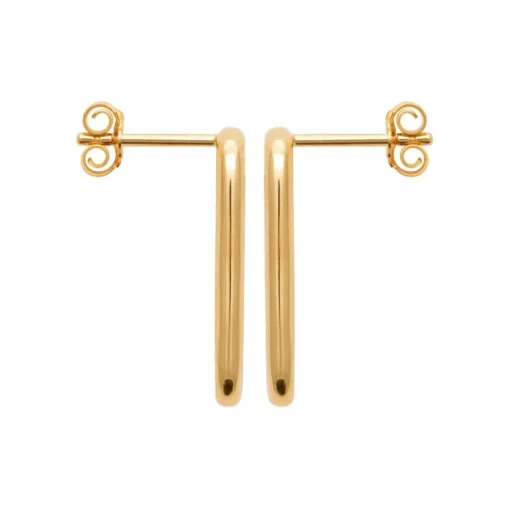 Boucles d'oreilles ovale femme plaqué or - Y5VWZ00