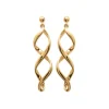 Boucles d'oreilles Pendantes torsadées plaqué or Maison de la Bijouterie Y364U00