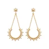 Boucles d'oreilles Pendantes femme plaqué or - Y55YY00