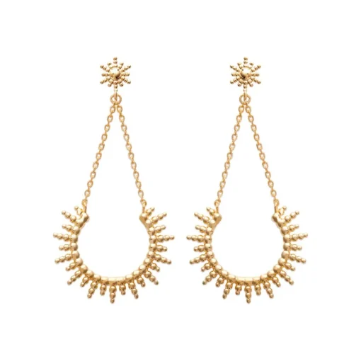 Boucles d'oreilles Pendantes femme plaqué or - Y55YY00