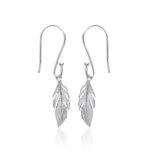 Boucles d'oreilles Pendantes femme plume Argent Maison de la Bijouterie W5Y6U00