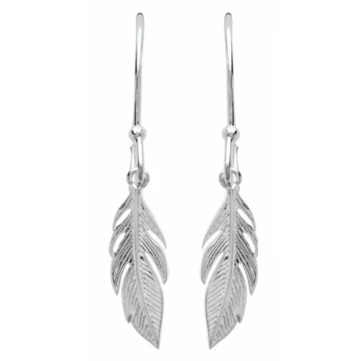 Boucles d'oreilles Pendantes femme plume Argent Maison de la Bijouterie W5Y6U00