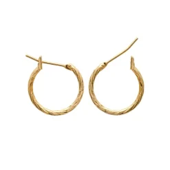 Boucles d'oreilles plaqué or créoles 16mm Maison de la Bijouterie Y6Z4UZ6