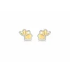 Boucles d'oreilles Stella 2-55-7649 Or Jaune et Blanc