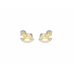 Boucles d'oreilles Stella 2-55-7619 Or Jaune et Blanc