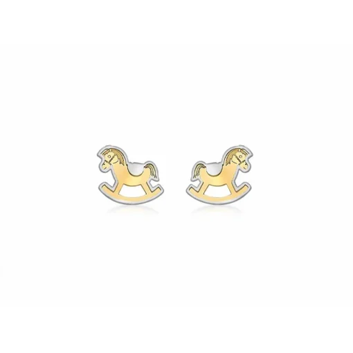 Boucles d'oreilles Stella 2-55-7619 Or Jaune et Blanc