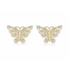 Boucles d'oreilles Stella 2-55-6059 Or Jaune et Blanc