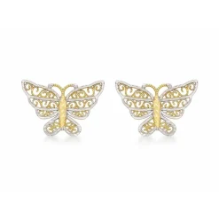 Boucles d'oreilles Stella 2-55-6059 Or Jaune et Blanc