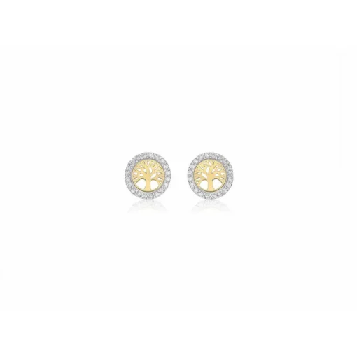 Boucles d'oreilles Stella 2-59-0809 Or Jaune et Or Blanc