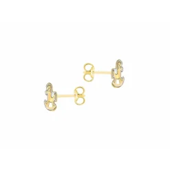 Boucles d'oreilles Stella 2-55-7619 Or Jaune et Blanc