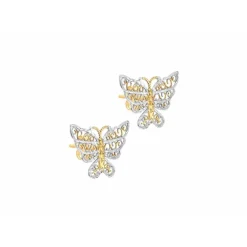 Boucles d'oreilles Stella 2-55-6059 Or Jaune et Blanc
