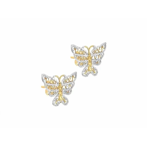 Boucles d'oreilles Stella 2-55-6059 Or Jaune et Blanc