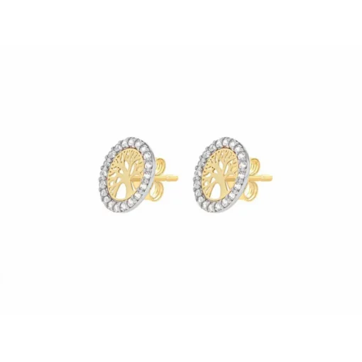 Boucles d'oreilles Stella 2-59-0809 Or Jaune et Or Blanc