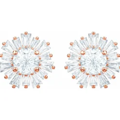 Boucles d'oreilles Swarovski 5459597 - Boucles d'oreilles Fleurs Cristaux Blancs