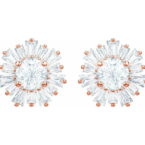 Boucles d'oreilles Swarovski 5459597 - Boucles d'oreilles Fleurs Cristaux Blancs