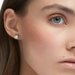 Boucles d'oreilles Swarovski Bijoux 5430365 - Acier Argenté Cristaux Swarovski Femme