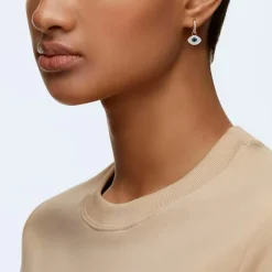 Boucles d'oreilles Swarovski Bijoux 5425857 - Acier Doré Rose Cristaux Swarovski Yeux Bleux Femme