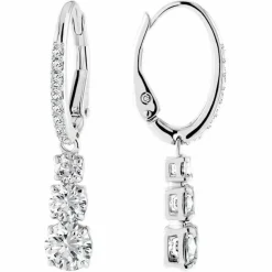 Boucles d'oreilles Swarovski Bijoux 5416155 - Acier Argenté Cristaux Swarovski Femme