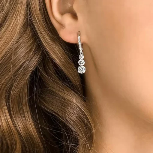 Boucles d'oreilles Swarovski Bijoux 5416155 - Acier Argenté Cristaux Swarovski Femme